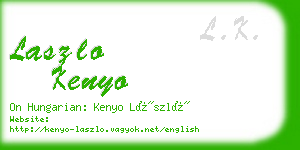 laszlo kenyo business card